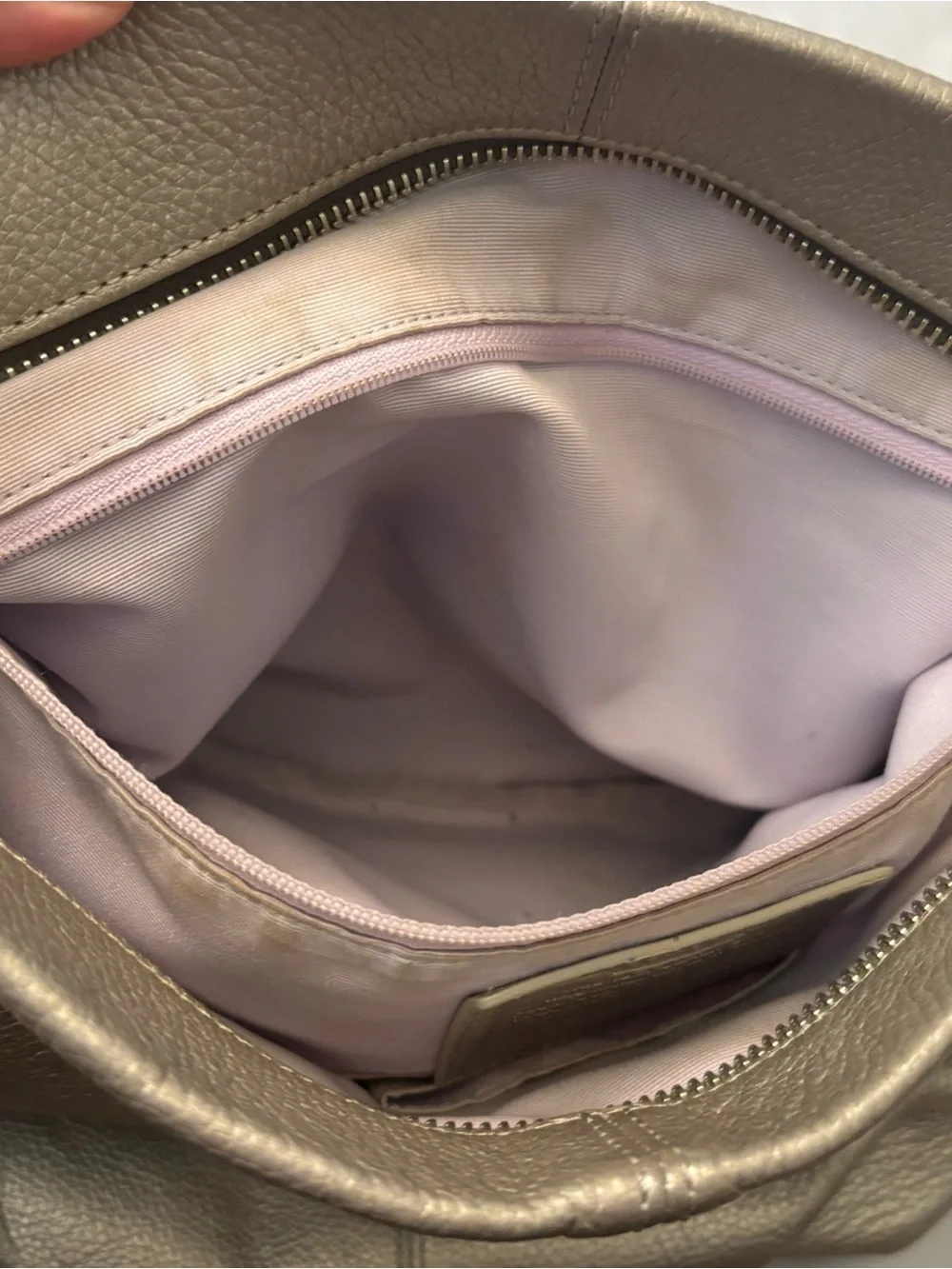 Coach Pewter Silver Pebbled Leather Hobo Shoulder Bag F15064 Y2K Purse